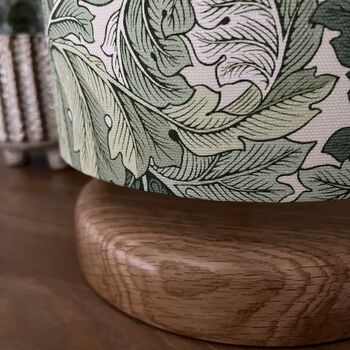 Apple Green William Morris Acanthus Cylinder Lampshades, 2 of 7