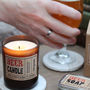 Beer Scented Candle In Brown Glass, thumbnail 1 of 5