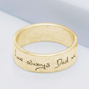 Personalised Memorial Handwriting And Ashes Ring, 5 of 8