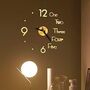 Living Room/ Kitchen Stylish Frameless 3D Wall Clock, thumbnail 1 of 4