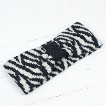 Zebra Knitted Headband, 2 of 2