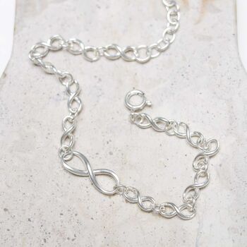 Sterling Silver Infinity Bracelet, 6 of 9