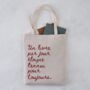 French A Book A Day Book Lover Tote Bag, thumbnail 1 of 2