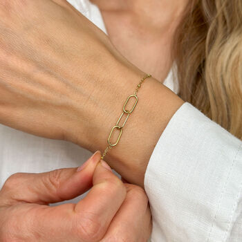 Three Interlocking Rings Bracelet With Birthstone, 11 of 11