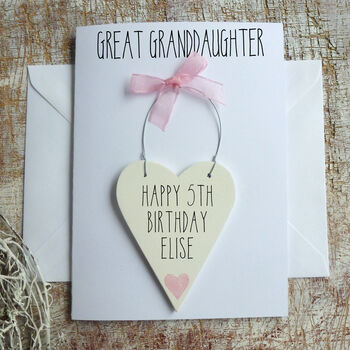 great granddaughter personalised birthday card by country heart