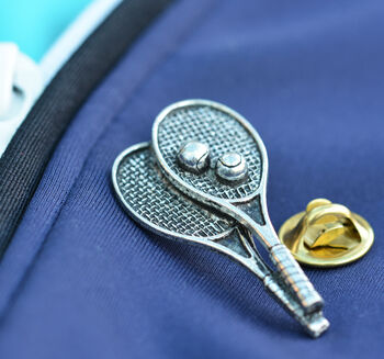 Tennis Raquets Lapel Pin Badge, 2 of 3
