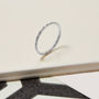 Sterling Silver Skinny Faceted Stacking Ring, thumbnail 1 of 6
