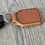 Personalised Leather Keyring, Tan, thumbnail 7 of 8