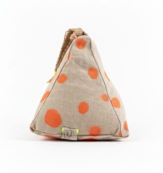 Hand Painted Linen Sustainable Doorstop In Polka Dot Print, 4 of 10