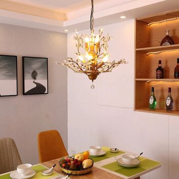 Seven Light Dimmable Crystal Empire Chandelier, 2 of 12