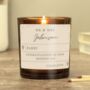 Personalised Wedding Party Amber Glass Candle, thumbnail 4 of 4