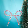 Pink Crystal Bow, Christmas Decoration, thumbnail 1 of 3