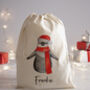 Personalised Penguin Santa Sack, thumbnail 1 of 2