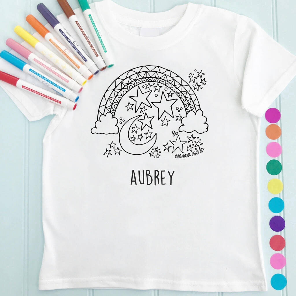 Personalised Moon Colour In Child's T Shirt, 1 of 3