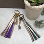 Two Tone Leather And Suede Tassel Keyring, thumbnail 3 of 6