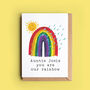 Rainbow Personalised Mother's Day Card Or Birthday Card, thumbnail 1 of 2