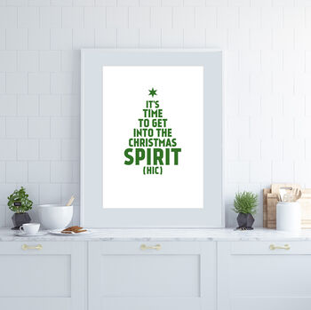 Personalised Get Into The Christmas Spirit Print, 9 of 10