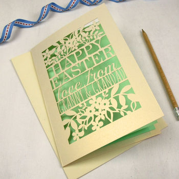 Personalised Papercut Happy Easter From… Card, 2 of 4