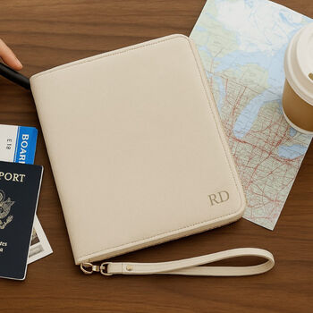 Personalised Faux Leather Travel Documents Folder, 4 of 12