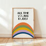 All The Young Dudes Nursery Retro Art Print, thumbnail 1 of 4
