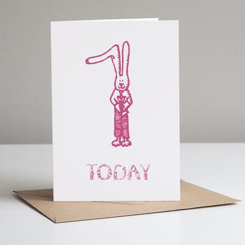 Girls, Cute Bunny Birthday Card. Ages One To Five, 2 of 5