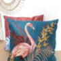 Teal Cushion 'Poise' Pink Flamingo Design, thumbnail 3 of 5