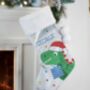 Personalised Dinosaur Christmas Stocking, thumbnail 4 of 4