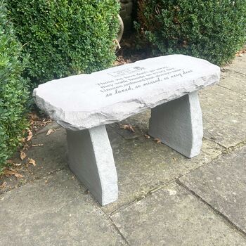 Personalised Engraved Stone Memorial Bench, 2 of 11