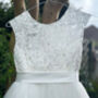 Ameria Flower Girl Dress In White | Communion Dress, thumbnail 8 of 8