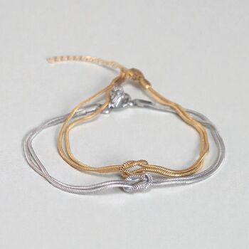 Love Knot Bracelet Set, Couples Valentine's Jewellery, 3 of 12