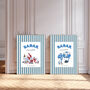 Babar Set Of Two Football Nursery Art Prints, thumbnail 1 of 5