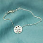 Personalised Silver Family Birthstone Button Bracelet, thumbnail 1 of 2