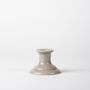 Handcrafted Ceramic Pale Grey Taper Candle Stick, thumbnail 3 of 3