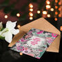 Elegant Boho Wildflowers Pink Flowers Mum Birthday Card, thumbnail 4 of 5