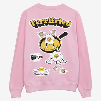 Terrifried Unisex Pink Fried Egg Sweatshirt, 2 of 2