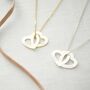 Sterling Silver Infinity Heart Personalised Necklace, thumbnail 1 of 12