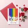 Personalised I Love You Lgbtq Rainbow Pride Card, thumbnail 1 of 2