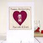 Personalised 1st Anniversary Or Valentine's Day Card, thumbnail 1 of 12