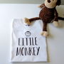 Personalised Father, Son And Baby Monkey T Shirts, thumbnail 3 of 4