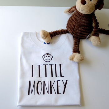 Personalised Father, Son And Baby Monkey T Shirts, 3 of 4