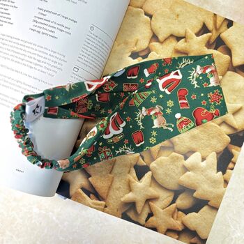 Green Christmas Scrunchie And Headband Gift Set, 5 of 8