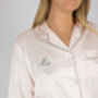 Personalised Embroidered Pink Silky Satin Nightshirt, thumbnail 5 of 5