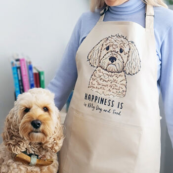 Personalised Happiness Is Your Dog And Food Apron, 3 of 12