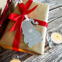 Personalised Silver Mirror Christmas Gonk Gift Tag Place Setting, thumbnail 5 of 5