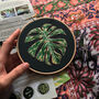 Monstera Leaf Botanical Embroidery Kit, thumbnail 3 of 4