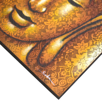 Buddha Painting Gold Brocade Detail, 3 of 5