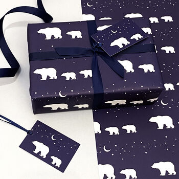 Polar Bears Christmas Wrapping Paper Set, 6 of 6