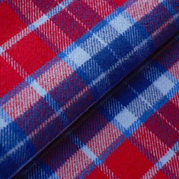 Children's Pyjamas In Red Tartan Two Fold Flannel, 3 of 4