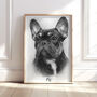 Personalised Black And White Pencil Sketch Pet Portrait, thumbnail 7 of 12
