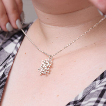 Silver Kinetic Pendant Necklace For Mindfulness, 6 of 8